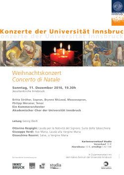 Weihnachtskonzert - Universität Innsbruck