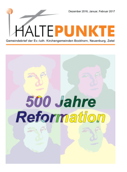 Haltepunkte 1/2017 - luth. Kirchengemeinden in der Friesischen