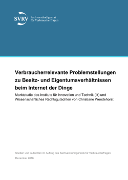 Dokument herunterladen - Sachverst&auml;ndigenrat f&uuml;r Verbraucherfragen