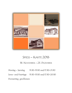 spiess – karte 2016 - Restaurant Gotthard | Goldau