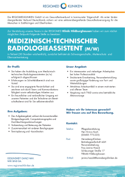 medizinisch-technischer radiologieassistent (m/w)