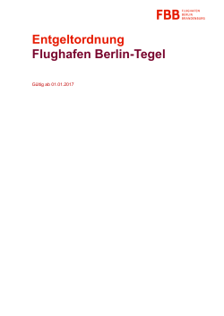 Entgeltordnung Flughafen Berlin-Tegel
