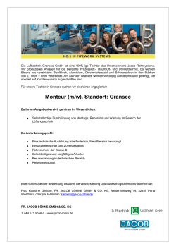 Monteur - Lufttechnik Gransee GmbH