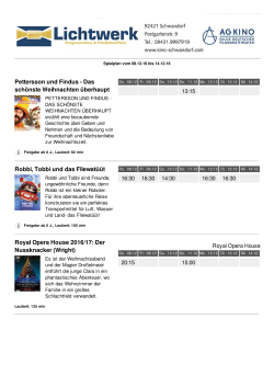 Programm ausdrucken - Kino Schwandorf Schwandorf