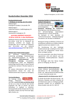 Rundschreiben Dezember 2016 - Gemeinde Saalbach