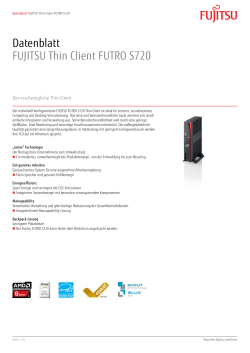 Datenblatt FUJITSU Thin Client FUTRO S720