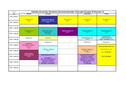 Zweites klinisches Semester Sommersemester Chirurgie