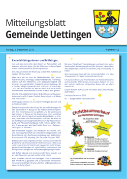 Ausgabe Uettingen - Mitteilungsblätter der