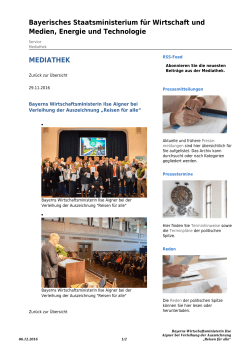 Reisen für alle - Bayerisches Staatsministerium für Wirtschaft und