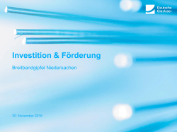 Präsentation Deutsche Glasfaser