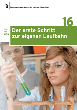 Der erste Schritt zur eigenen Laufbahn