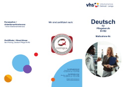 Flyer Deutsch für Pflegeberufe.indd - VHS Detmold