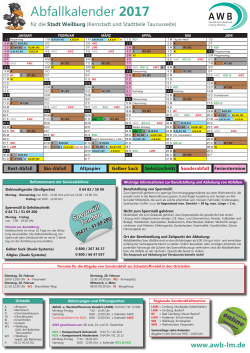 Abfallkalender 2017 - AbfallWirtschaftsBetrieb Limburg