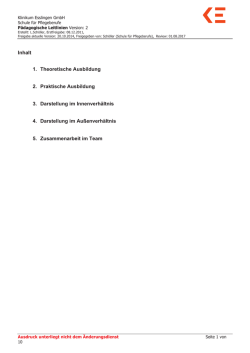 Inhalt 1. Theoretische Ausbildung 2. Praktische Ausbildung 3