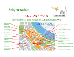 ein Stadtplan mit den Schildern des Adventspfad - der Basilika