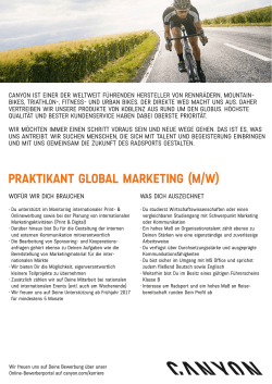 praktikant global marketing (m/w)