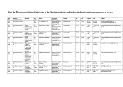 Liste der Menschenrechts-Koordinatorinnen und