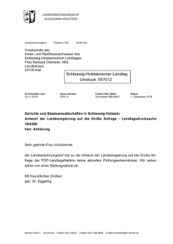 Schleswig-Holsteinischer Landtag Umdruck 18/7012