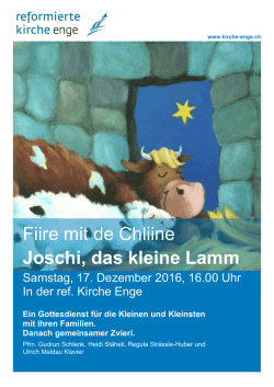 Fiire mit de Chliine Joschi, das kleine Lamm