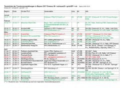 Dressur Termine M-S-GP Bayern 2017