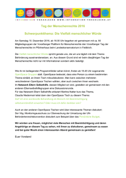 Info an Mitglieder
