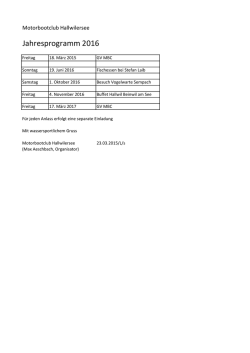 Jahresprogramm 2016