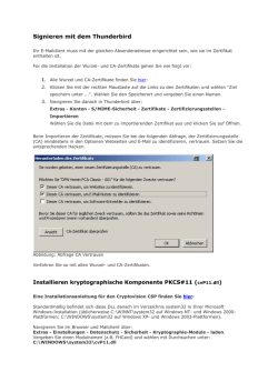 Signieren mit dem Thunderbird
