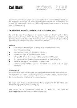 Sachbearbeiter Verkaufsinnendienst (m/w)