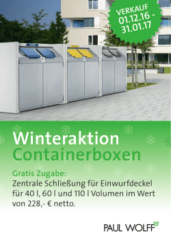 Winteraktion Containerboxen