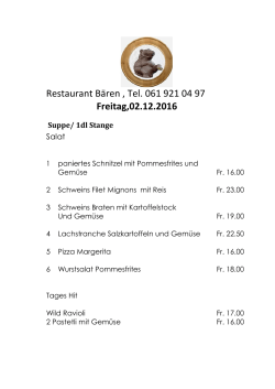 Tagesmenue-Freitag-02-12-2016 - Restaurant zum Bären Liestal