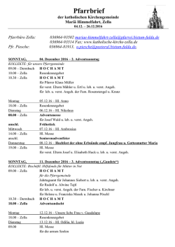 Gottesdienstordnung vom 04.12.