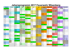 Kalender 2017 - Feuerwehr Wisenberg