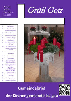 Dezember/Januar - Kirchengemeinde Issigau