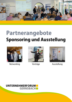 Partnerangebote - Unternehmerforum Gernsbach