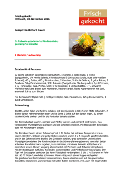 In Rotwein geschmorte Rindsroulade, gestampfte