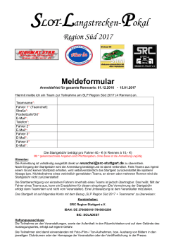 Meldeformular - SRC Stuttgart