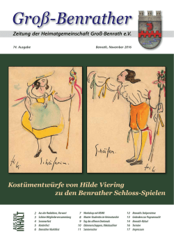 Gross-Benrather 3/2016, 74. Ausgabe November 2016