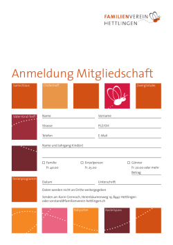 Mitglied werden! - Familienverein Hettlingen