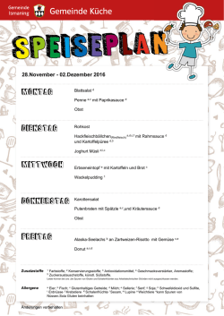 28.November - 02.Dezember 2016