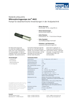 Produktinfo mzr-4622 - HNP Mikrosysteme GmbH
