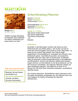 Dinkel-M&uuml;rbeteig-Pl&auml;tzchen