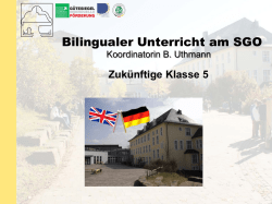 Informationen zum bilingualen Angebot