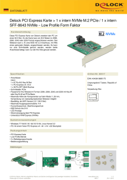 Delock PCI Express Karte > 1 x intern NVMe M.2 PCIe / 1 x intern