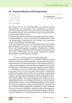 KPQM Handbuch - Kap. 20: Kommunikation und Kooperation