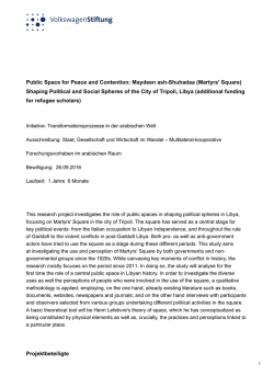 Public Space for Peace and Contention: Maydeen ash