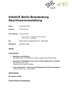 InitiativE Berlin-Brandenburg Abschlussveranstaltung