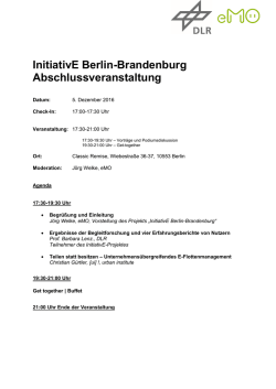 InitiativE Berlin-Brandenburg Abschlussveranstaltung