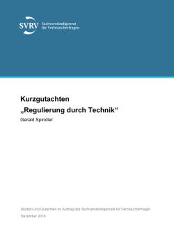 Dokument herunterladen - Sachverst&auml;ndigenrat f&uuml;r Verbraucherfragen