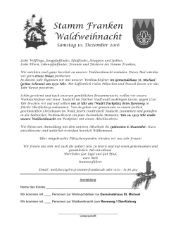 Einladung - Stamm Franken