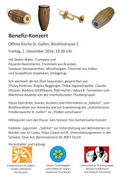 Benefiz-Konzert - Frieden Ostschweiz